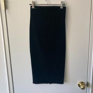 Ecote Velvet Bodycon Midi Skirt